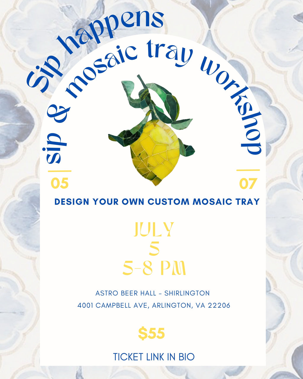 Mosaic Tray - Arlington (July, 5 )
